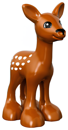 Оленёнок Lego Duplo Deer Baby Fawn, Eyes White on Front and Back 18604c01pb01 (18606c01pb01) U